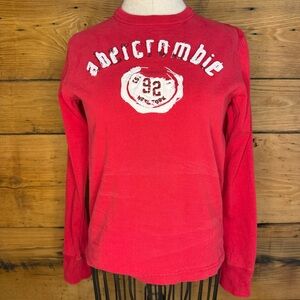 Abercrombie Red Long Sleeve Top Y2K